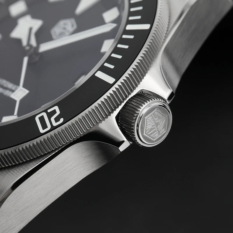 San Martin Grade 5 Titanium Watch SN0121TD PT5000/ST2130 Automatic Movement Watch 300M Waterproof Adjustable Clasp Wristwatch