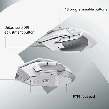 Rato gaming sem fios Logitech G502 X Lightspeed com switches híbridos ótico-mecânicos LIGHTFORCE, sensor gaming HERO 25K compatível, novo