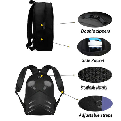 Conjunto Fortnite Cartoon de 3 peças, grande capacidade, adequado para rapazes e raparigas dos 5 aos 8 anos, inclui mochila, lancheira e estojo