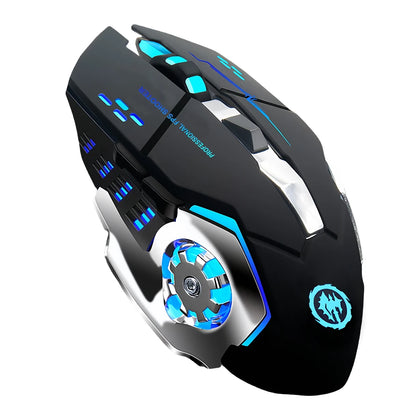 Mysz KEBIDUMEI Dual-Mode Bluetooth 5.2 2.4G, bezprzewodowa mysz gamingowa RGB, ładowalna cicha mysz 3600 DPI do laptopa