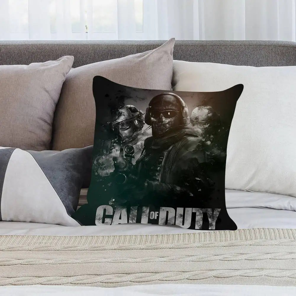 Klasická hra C-Call Of D-Duty personalizovaný polštář s obrázkem a textem, bytová dekorace, dárek do domácnosti, 45x45cm