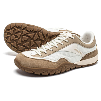 HOBIBEAR Wide Width Hiking Shoes Unisex Trekking Trail Running Sneakers Retro Non-Slip Lace-Up Walking Shoes