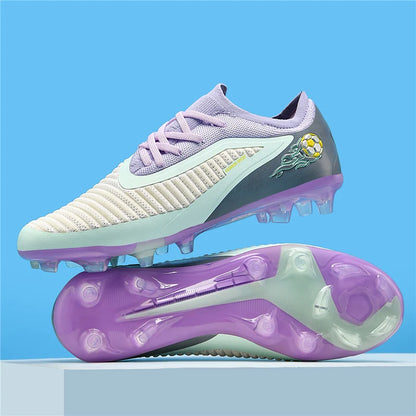 New Men Soccer Shoes Outdoor Sport Boys Football Boots Breathable Match Comfortable Long Spikes Training Cleats Adult Non Slip