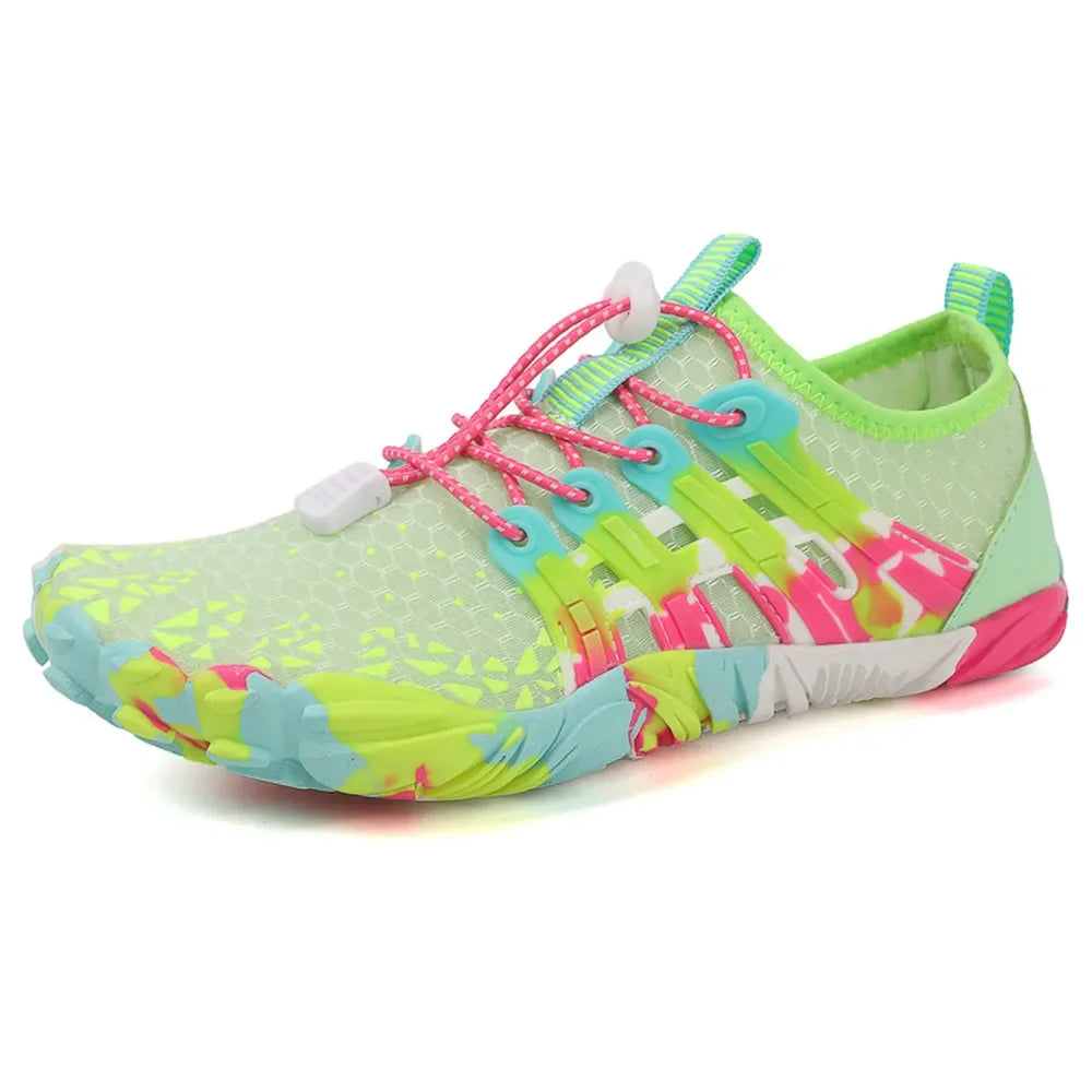 Men Women Water shoes Upstream Wading Swimming Barefoot Five Fingers Aqua Shoes Colorful Beach Seaside Light Unisex Sneakers New