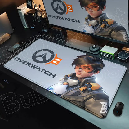 Overwatch Gaming Anime Girl Large XXL Mouse Pad HD Printing Computer Keyboard Mats Laptop Office Rubber Soft Desk Rug 900x400 MM