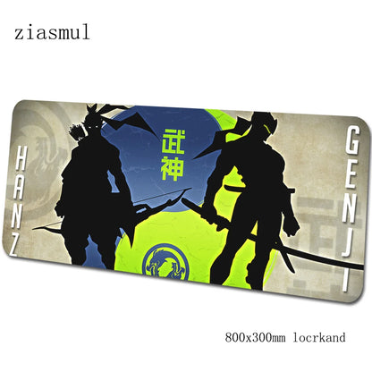 Tapete de rato gamer Overwatch Aestheticism 800x300x3mm, tapete de rato para portátil gaming, mousepad Cartoon, tapete de secretária para PC