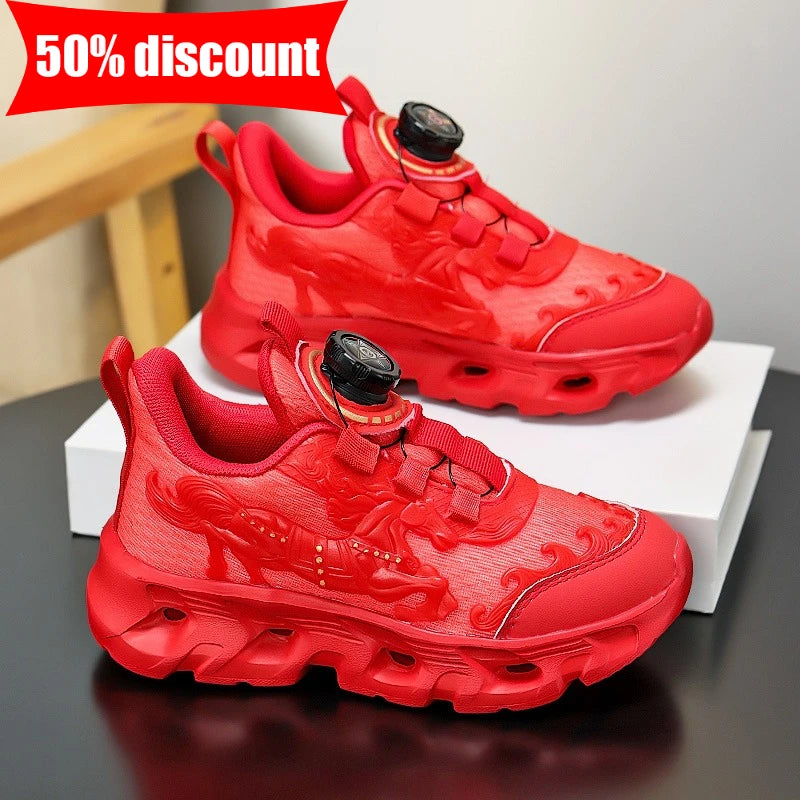 Dziecięce buty sportowe – modne, siateczkowe, studenckie, amortyzowane buty treningowe – nowe, oddychające, antypoślizgowe buty do codziennego biegania