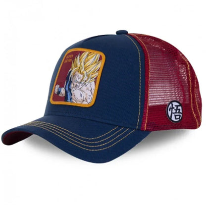 Dragon Ball Son Goku Cap Baseball Cap Summer Travel Peaked Cap Men's Embroidery Hip-Hop Sun Visor Adjustable Trucker Mesh Cap