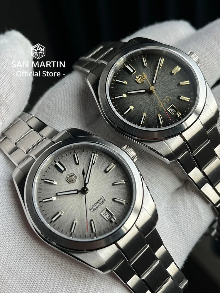 San Martin 36/39/42mm SN0144 JianZhan Dial Gada Watch Miyota 9015 Original Design Men Luxury Dress Automatic Mechanical Watches