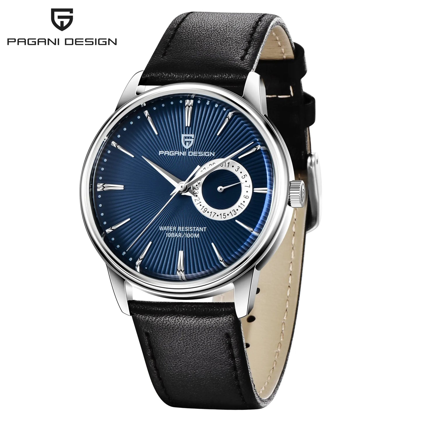 Relógio Casual de Quartzo para Homem PAGANI DESIGN, Luxo Leve, Versátil, Vidro Revestido, Impermeável, Mostrador em Aço Inoxidável e Indicação de Data