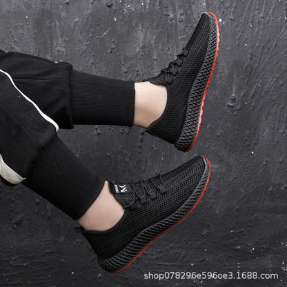 New Men's Casual Sports Shoes Outdoor Thick Bottom Versatile Summer Workwear Trendy Shoes Anti-Slip Wear-Resistant Rubber Sole