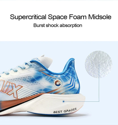 ONEMIX New Nylon Carbon Board Marathon Running Racing Shoes Shock-relief Professional Stable Support Ultra-light Rebound Sneaker