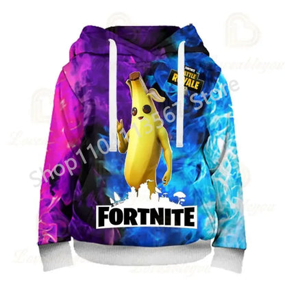 Sweatshirts com Capuz Llama Battle Royale F-Fortnited com Impressão 3D para Homem, Mulher e Criança, Rapaz e Rapariga, Pullover Streetwear Verde