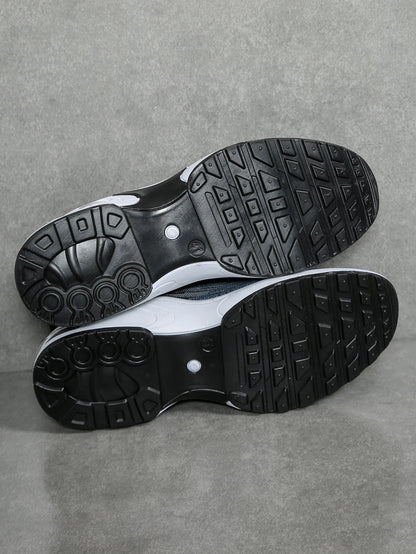 Men's shoes, men's casual shoes, breathable mesh, air-cushioned, soft-soled, color-blocked fashionable sports shoes