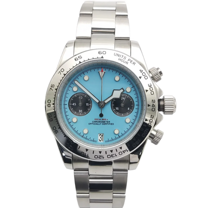 Men's watch 2025 new design vintage quartz watch 5ATM waterproof sports chronograph AR sapphire VK64 watch relogio masculino
