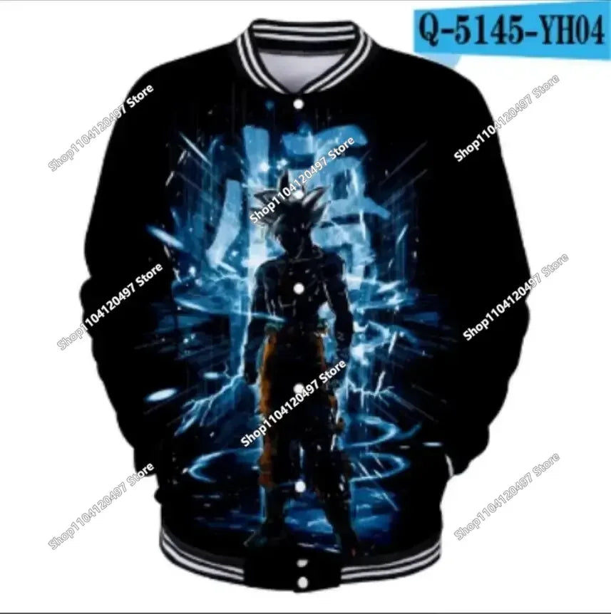 Dragon Ball Streetwear Baseball Uniform for Man Women Son Goku Adults Costumes Jackets Spring Fall Coat Cardigan Sweatshirt Gift