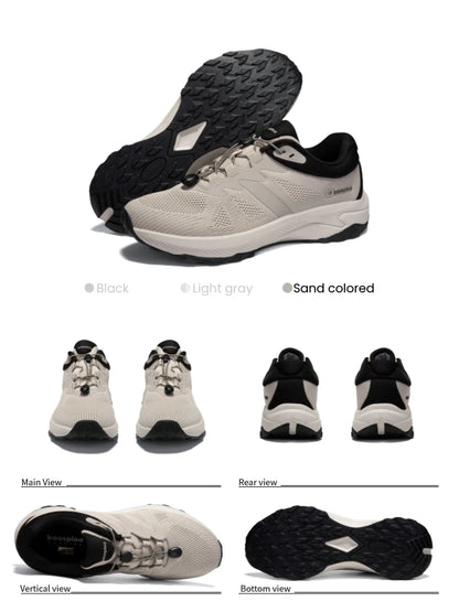 Baasploa Hiking Shoes Men Outdoor Waterproof Camping Resistant Non Slip Sneakers Male Casual Lightweight Lace-Up Walking Shoes