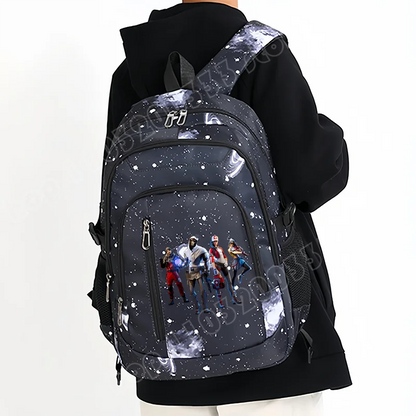 Fortnite Starry Sky Backpack Large Capacity Waterproof Laptop Bag Game Character Print Student Pack Boy Girl Back to School Bag