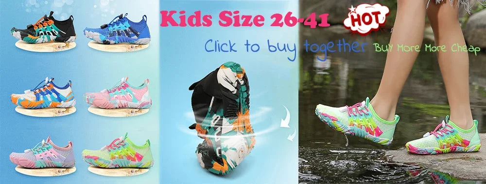 Men Women Water shoes Upstream Wading Swimming Barefoot Five Fingers Aqua Shoes Colorful Beach Seaside Light Unisex Sneakers New