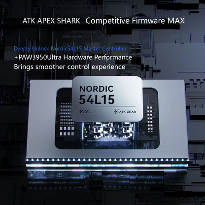 Rato Gaming Sem Fios ATK Dragonfly Y9 PAW3950 Ultra Nordic54L15 8Khz de Alto Desempenho para Computador, Escritório e Acessórios de Rato