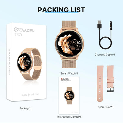 MEVADEN Bluetooth Call Smart Watch Women Custom Dial Watches Men Sport Fitness Tracker Heart Rate Smartwatch For Android IOS Y22