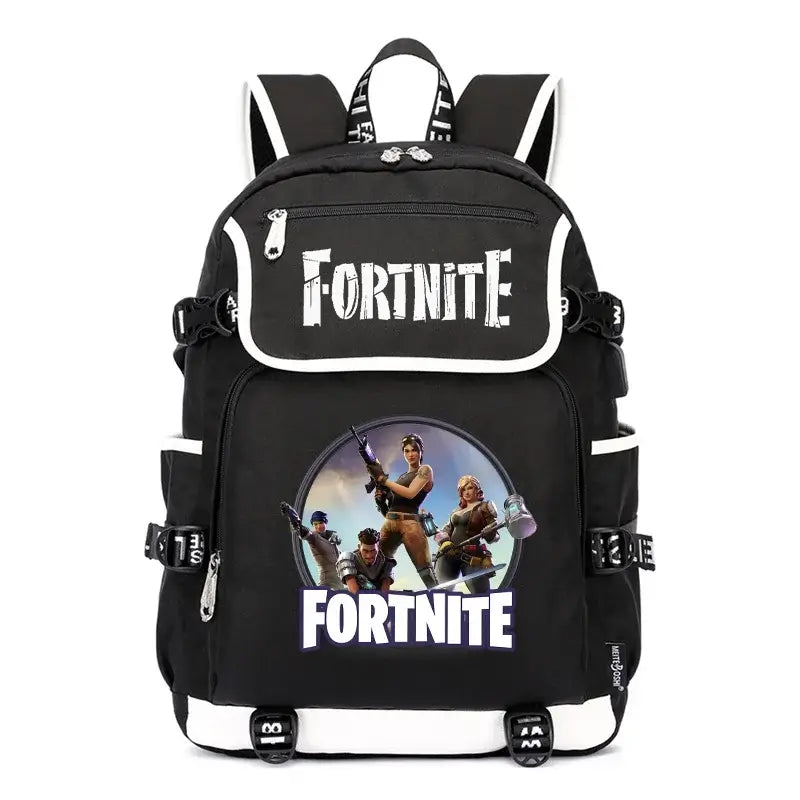 Fortnites Large Capacity Backpack Casual Shoulder Bag with USB Port Unisex Anime Students Schoolbag New Stylish Stationery Gift