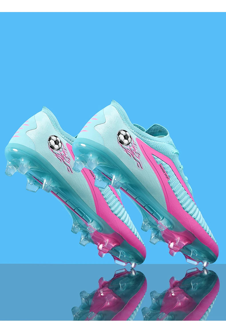 New Men Soccer Shoes Outdoor Sport Boys Football Boots Breathable Match Comfortable Long Spikes Training Cleats Adult Non Slip