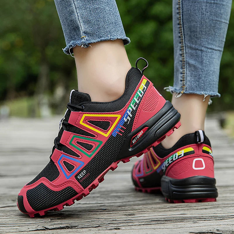 Mens Hiking Shoes Outdoor Off-road Anti Slip Leisure Mountain Camping Sneakers Unisex Comfortable Cushioning Travel Hiking Shoes