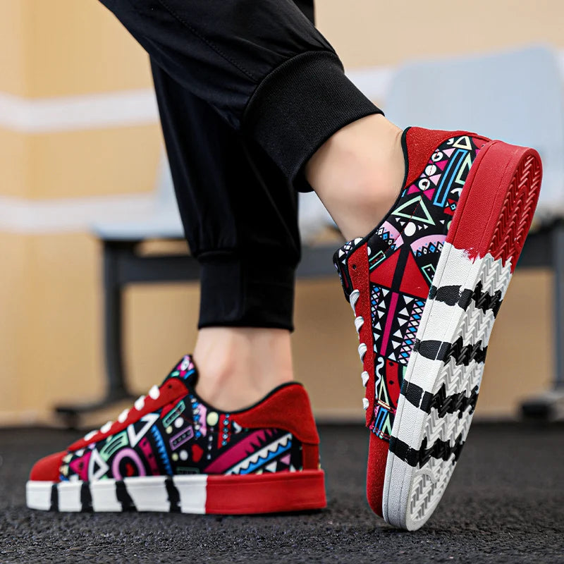 YRZL Skateboard Shoes Men Canvas Sneakers Casual Breathable Walking Shoes Lightweight Flat Shoes for Men Street Trend Sport Shoe