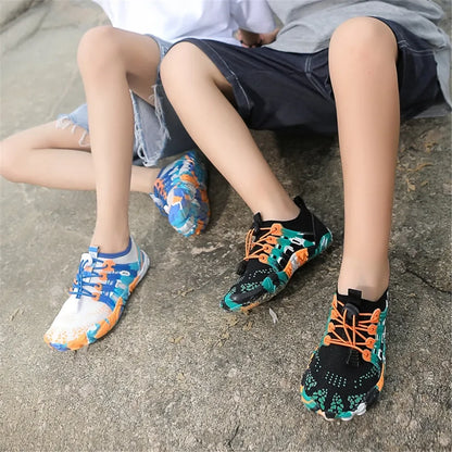 New 12 Colors Water Shoes Kids Summer Beach Five Fingers Barefoot Swimming Aqua Shoes Quick Dry Seaside River Children Sneakers