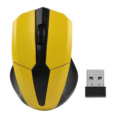 Rato sem fios 2.4Ghz 1200DPI, rato gaming ótico ajustável sem fios, para casa, escritório, jogos, PC, computador e portátil