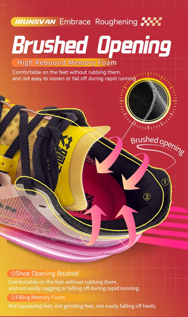 IRUNSVAN Rehuo 1.0 Full Length Carbon Plate Running Shoes  Marathon Ultra Lightweight Men's  24028