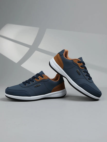 New Men's Four Seasons Waterproof Walking Shoes Casual Men Leather Sports Shoes Non-Slip Camping Shoes Shoes Men's Tennis Shoes