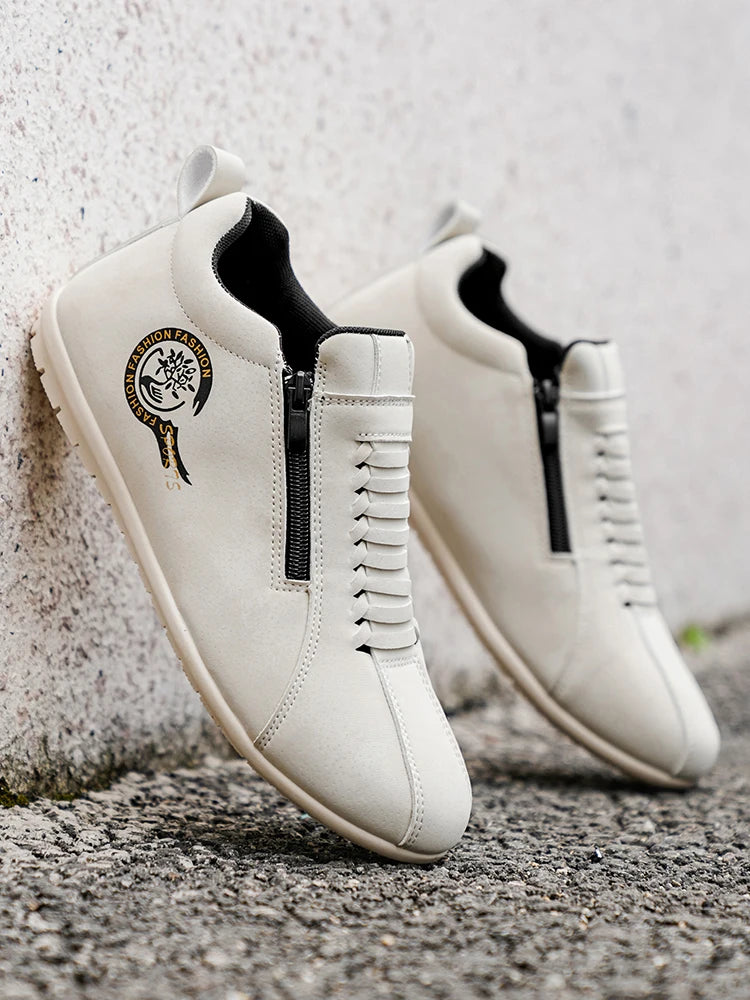 Men's Lightweight Casual Shoes Outdoor Entertainment Skateboarding Daily Walking Driving Shoes Comfortable Breathable Slip-On