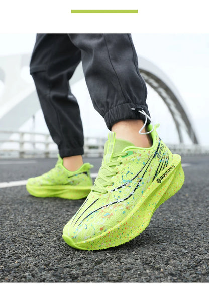 Running Shoes Carbon Board 2026 Marathon Cushion Men Sports Breathable Lightweight Women Comfortable Athletic Nonskid Sneakers
