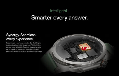 Global version OnePlus Watch 4 Smartwatch 1.5 inches Wear OS by Google Snapdragon W5 up to 16 days Google Wallet Chat with Google Gemini
