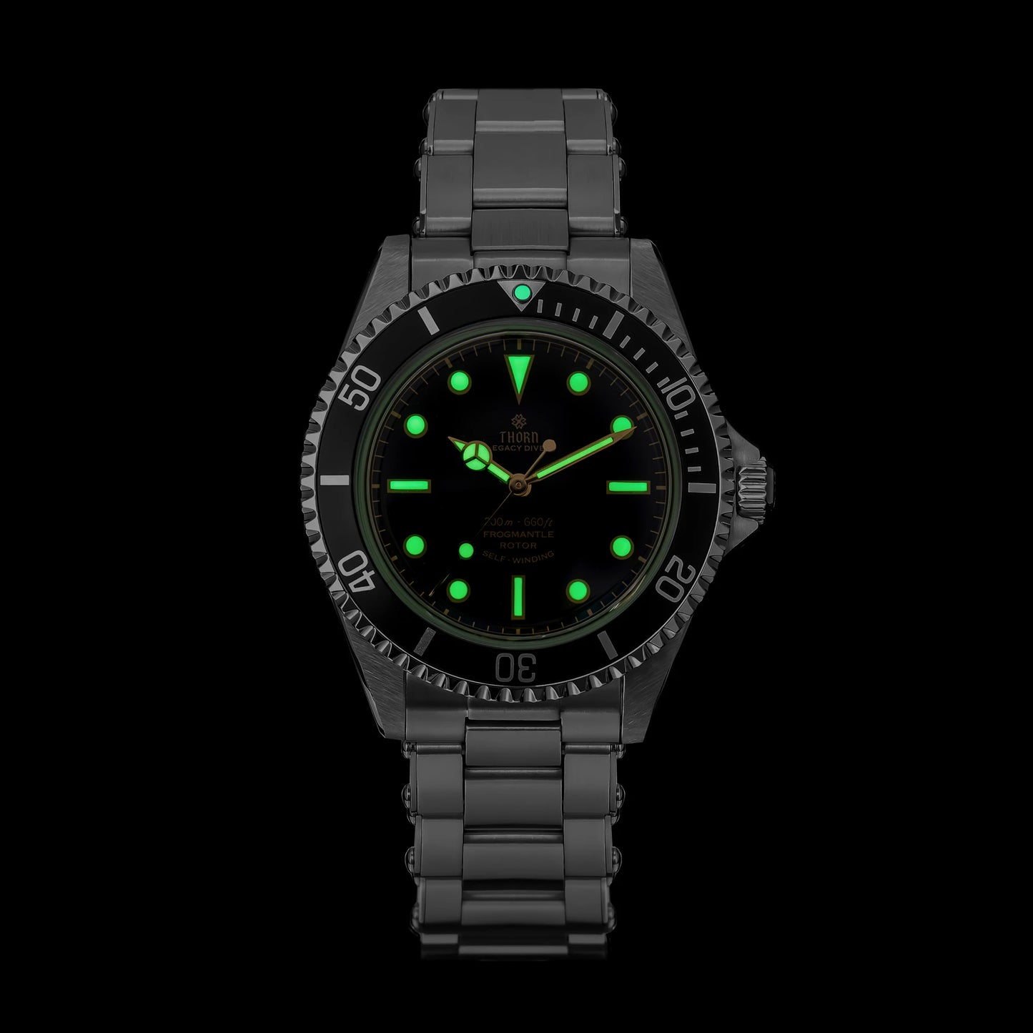 Thorn T023 V3 40mm Men Diving Watch PT5000 Automatic Movement Mechanical Vintage Watches 200m Water Resistance Sapphire