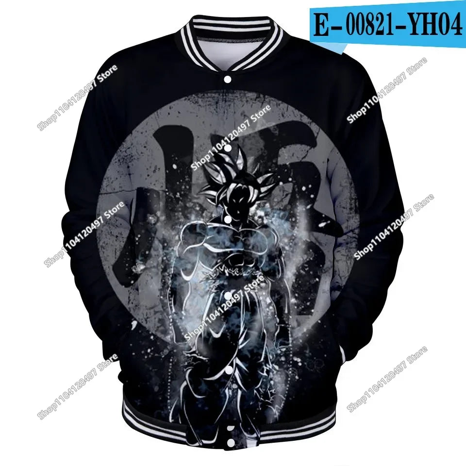Dragon Ball Streetwear Baseball Uniform for Man Women Son Goku Adults Costumes Jackets Spring Fall Coat Cardigan Sweatshirt Gift
