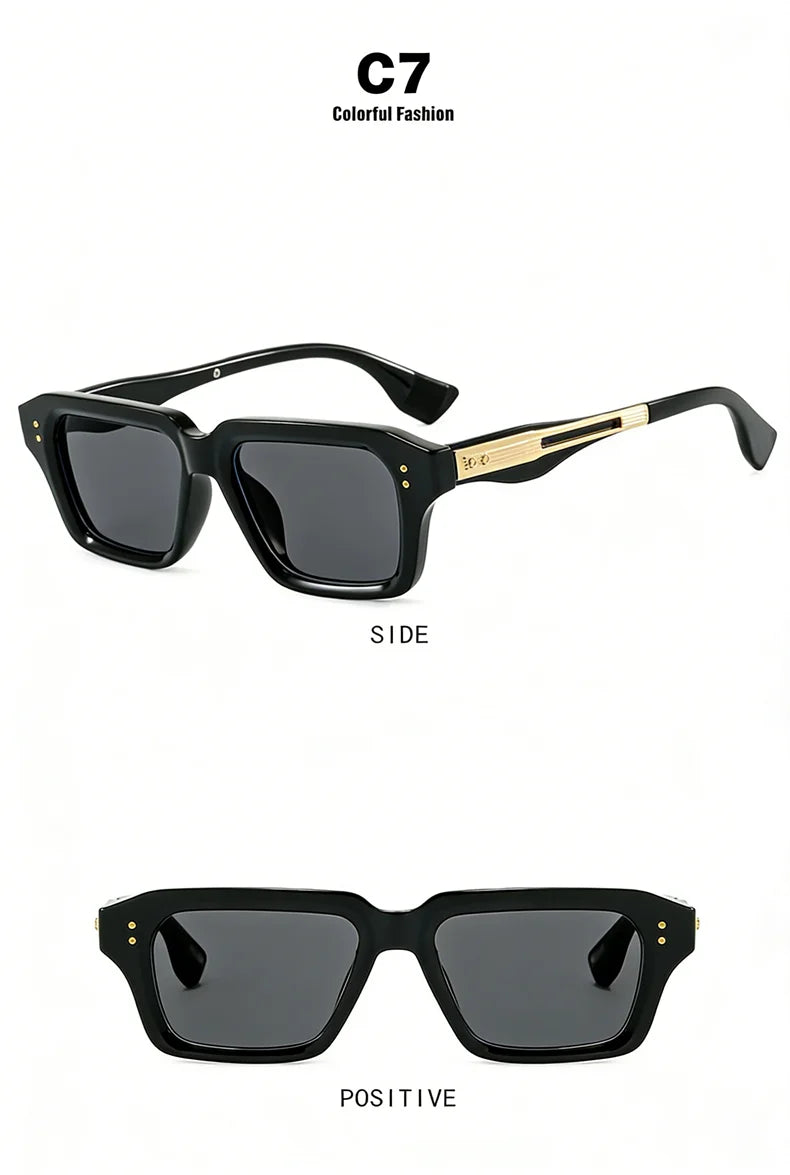 LOERHUNAR Classic Rivet Myopia Sunglasses Men and Women Vintage Outdoor Driving Shades Customize Optical Prescription Sunglasses