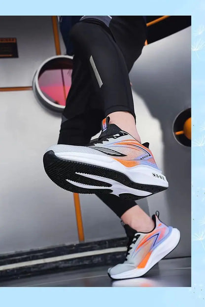 Men's Breathable Running Shoes Summer Hot Sale Of The Season Casual Sporty Fish Thread Soft Bottom Thick Heel Cross-Border St...