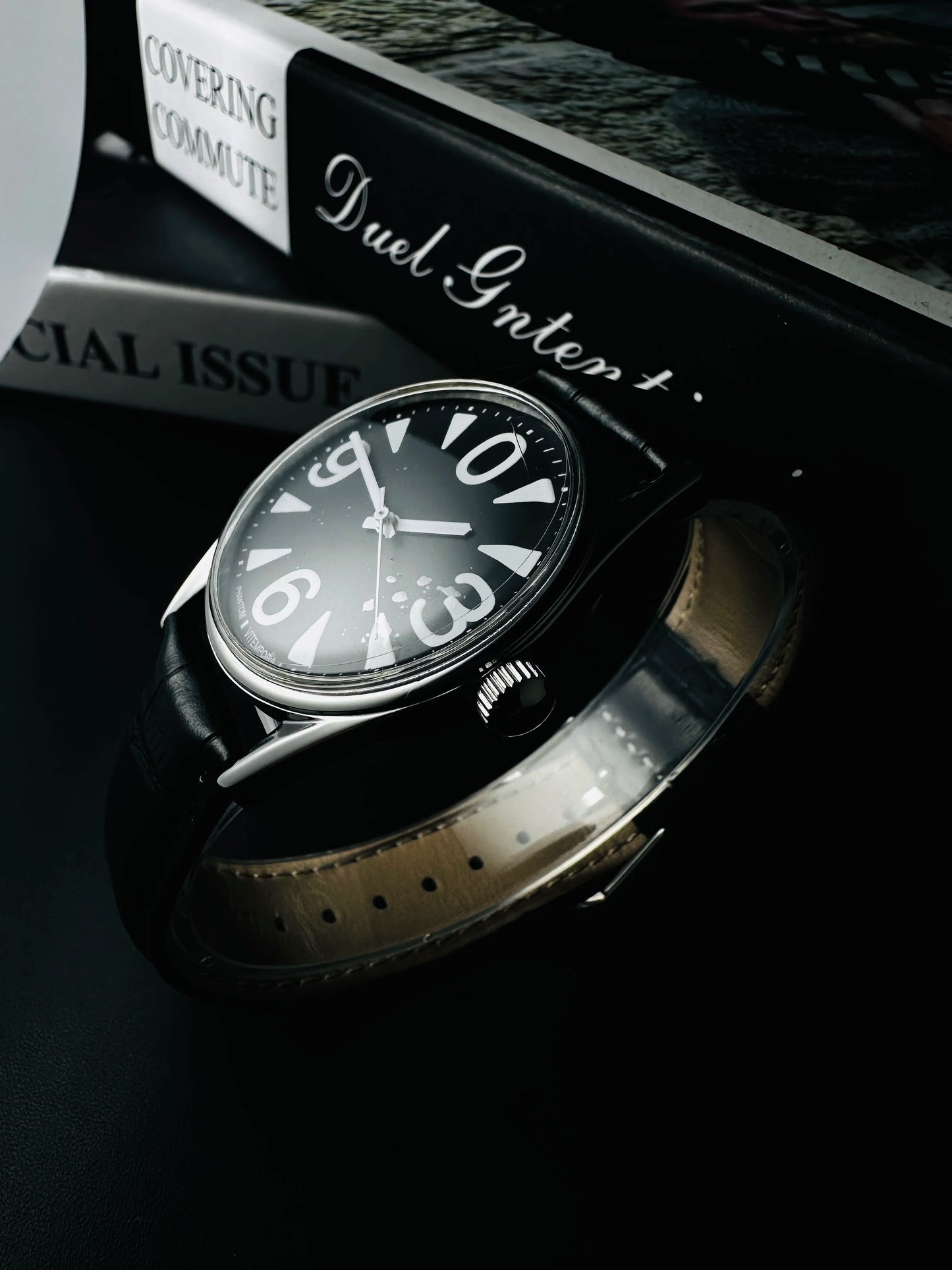 Men's Mechanical Watch for Shanghai 8120 Manual Movement 38mm Vintage 3D Acrylic Crystal