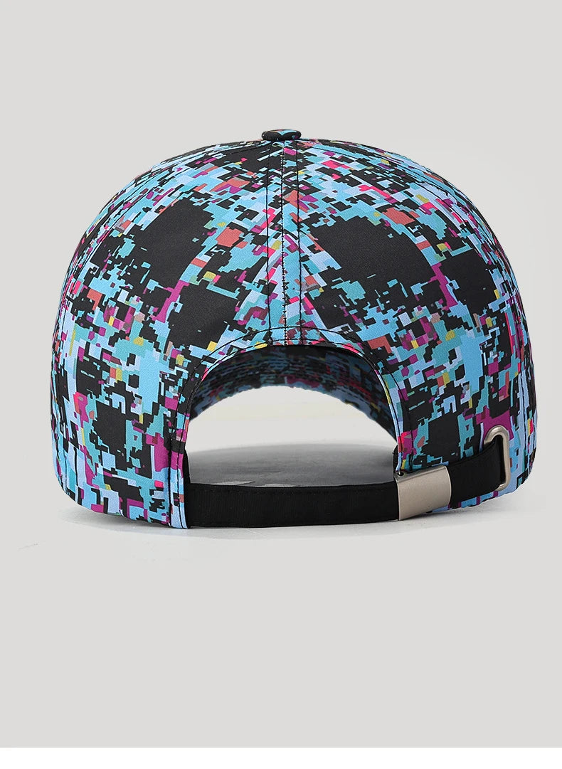 Sommar-graffiti-lysande basebollkeps, unisex, utomhus-solskyddskeps, modekeps, sportkeps, avslappnad keps med duckbill-form