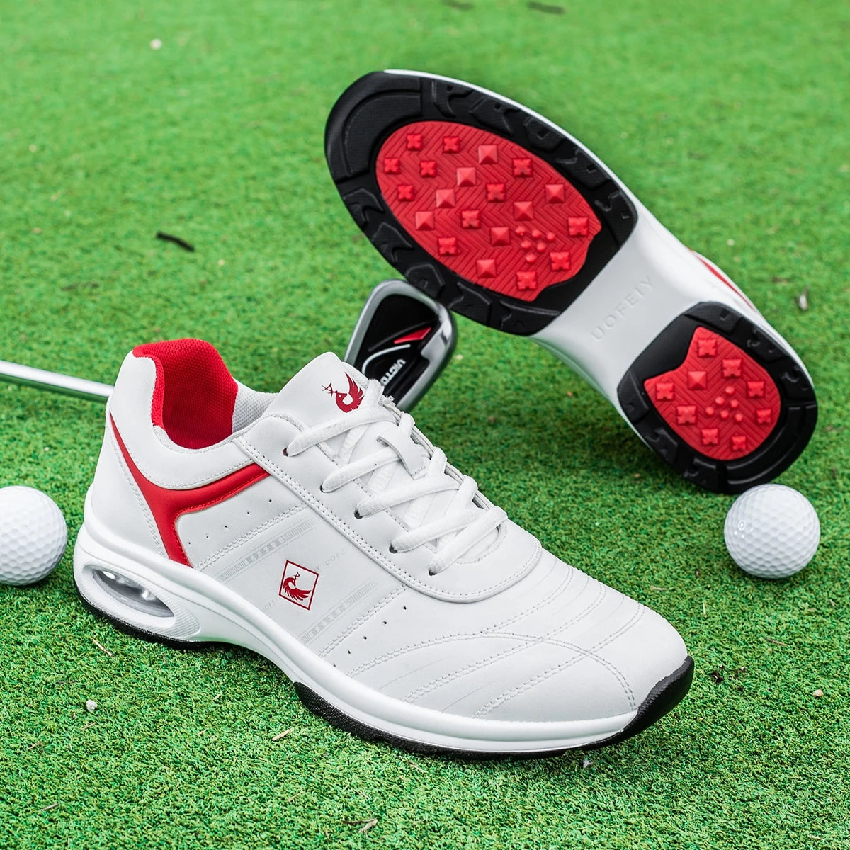 OIMKOI Men Golf Shoes Casual Breathable Waterproof Non-slip Golf Outdoor Training Shoes