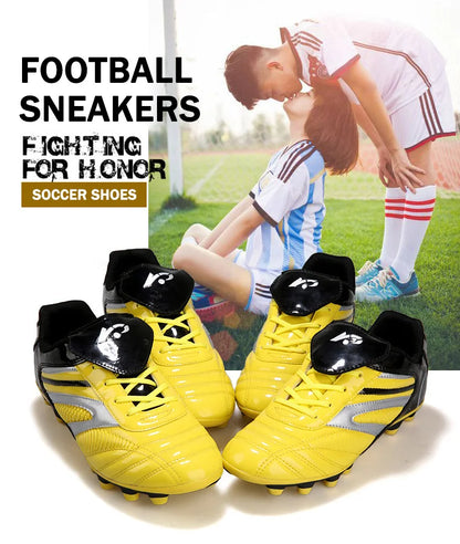 New Children Football Soccer Boots Cleats Futsal Football Boots Size 30-45 Sneakers Boys Girls Athletic Training Shoes