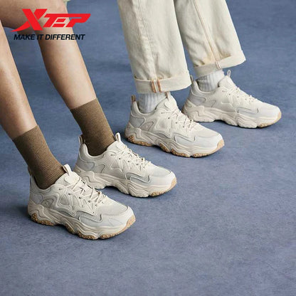 Xtep casual shoes 2025 spring and summer lightweight sports shoes with thick sole, fashionable street style sneakers 875319320004