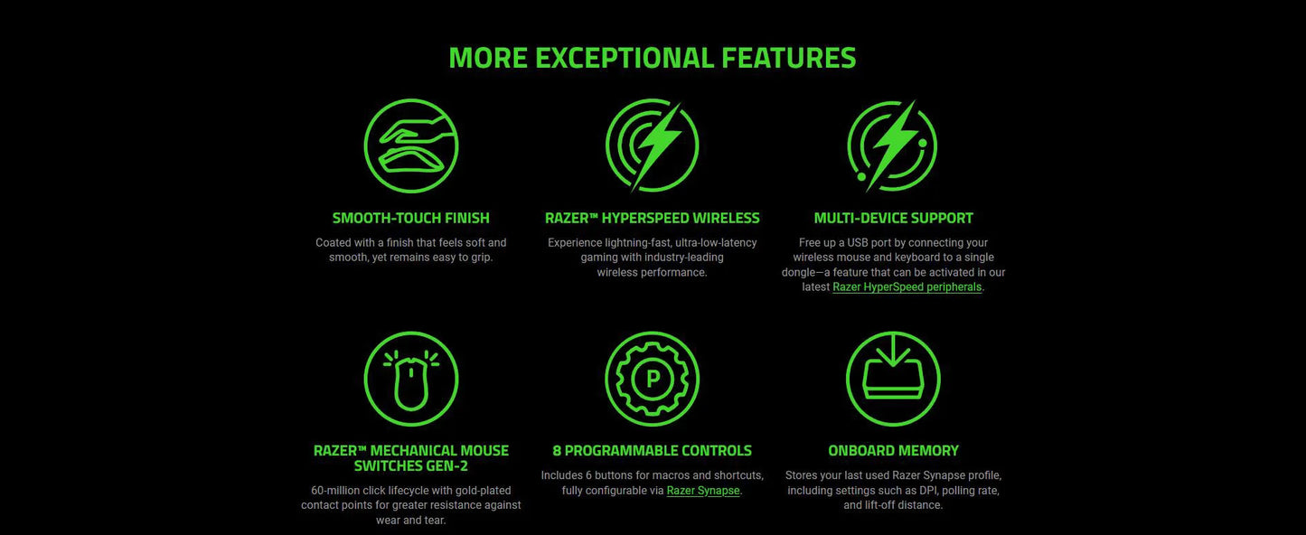 Rato Gaming Esports Sem Fios Razer Viper V3 HyperSpeed, Sensor Ótico 30K DPI, Switches Mecânicos Gen-2, 8 Controlos Programáveis