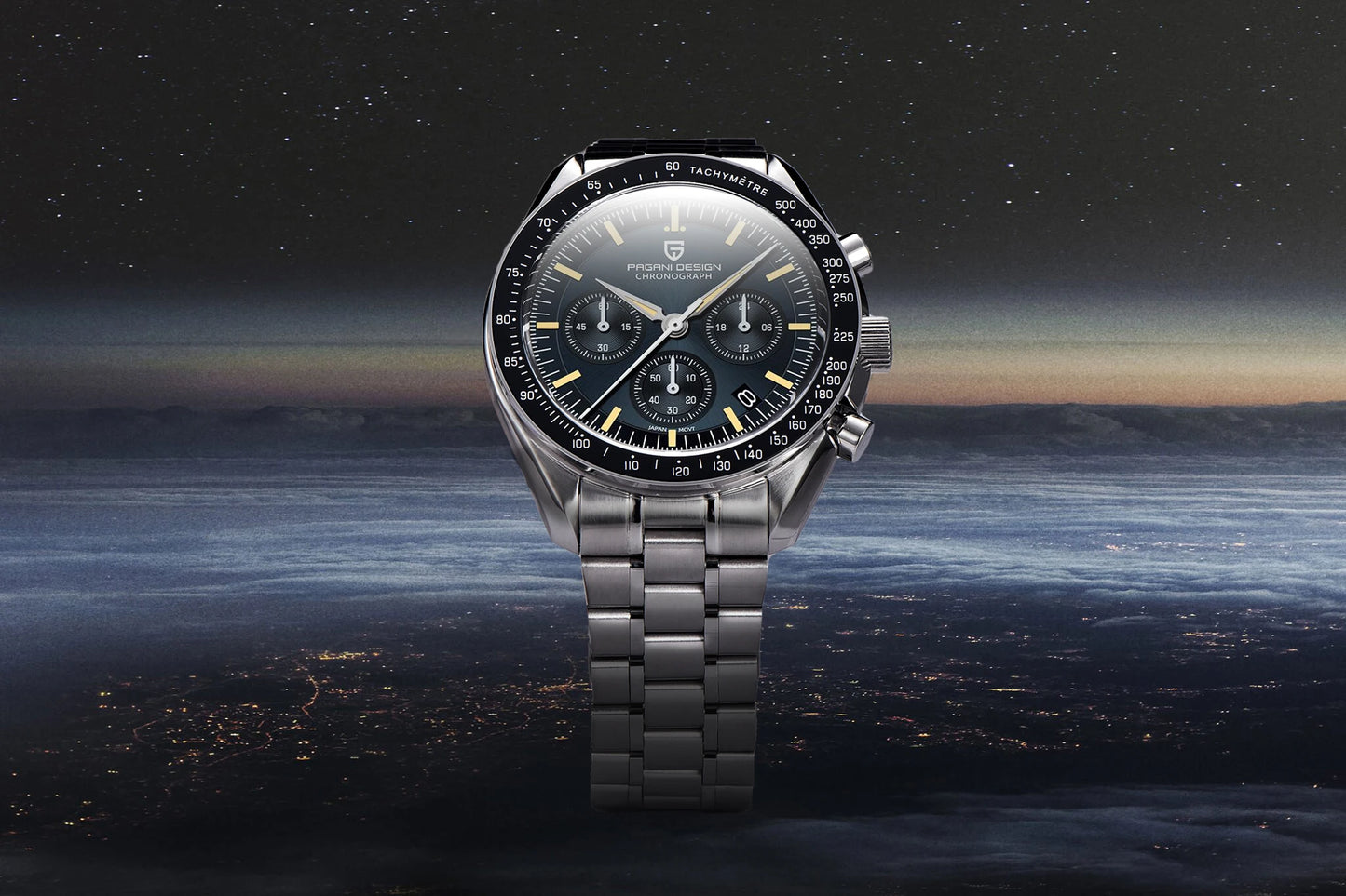 PAGANI DESIGN 2026 New CK2988 Moon Watches Retro Top Luxury Quartz Watch For Men Sapphire glass Speed Chronograph Wristwatch Men