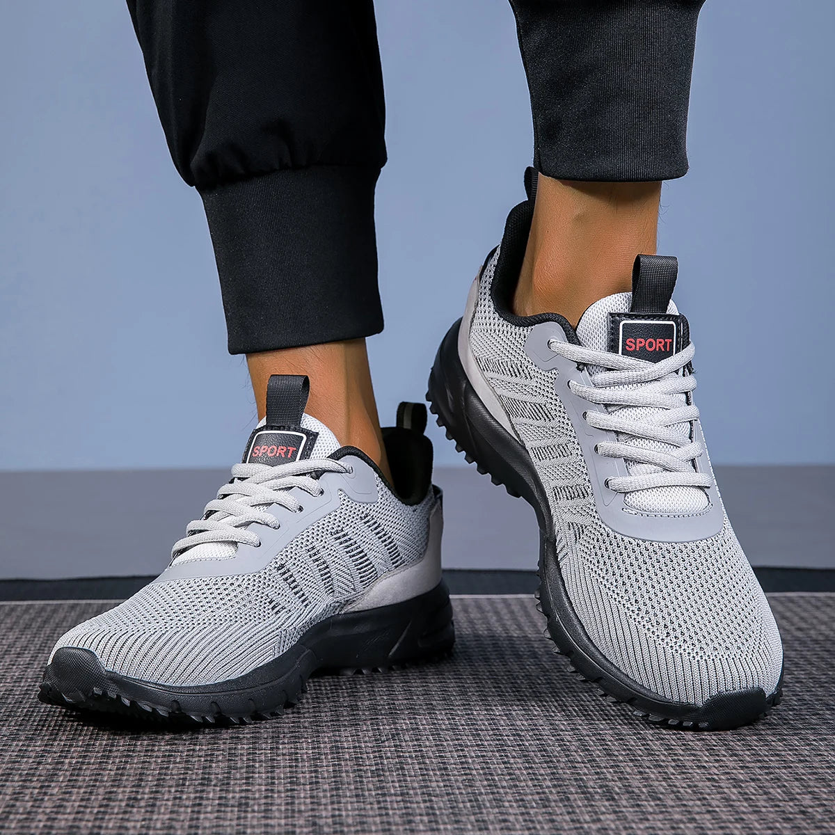 Men Running Shoes Lightweight Breathable Jogging Sport Shoes Male Lace-up Fashion Comfort Non-slip Casual Sneakers Man