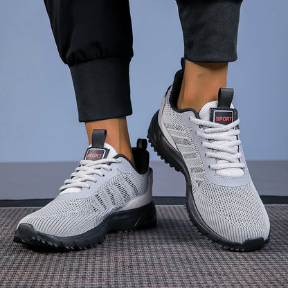 Men Running Shoes Lightweight Breathable Jogging Sport Shoes Male Lace-up Fashion Comfort Non-slip Casual Sneakers Man