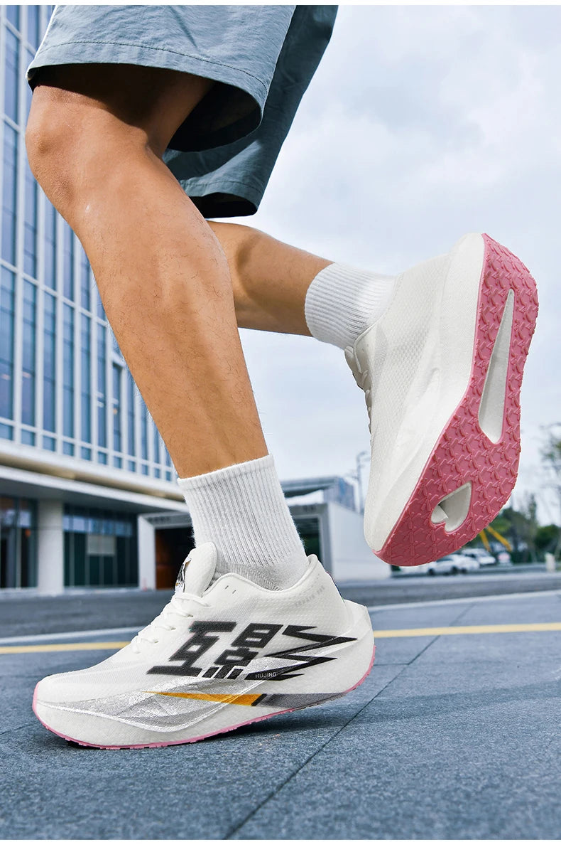Men's Sports Carbon Board Specialty Breathable Lightweight Women's Comfortable Athletic Non-Skid Sneakers Marathon Running Shoe